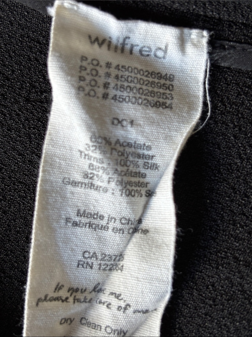 Aritzia Wilfred Chevalier Blazer Black Size Four - Picture 7 of 8